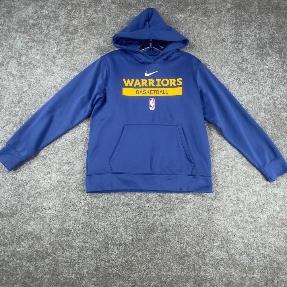 Nike Dri Fit Golden State Warriors Hoodie Womens M Royal Blue On-Court Practice